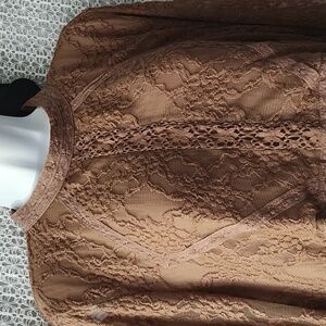 American Eagle Outfitters Lace Top in Tan
